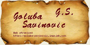 Goluba Savinović vizit kartica